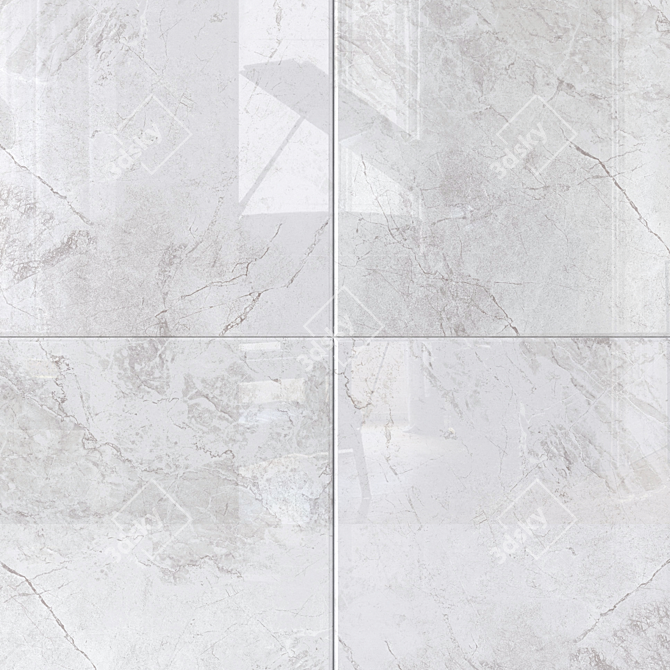 Elegant Malena Ice Wall Tiles 3D model image 2