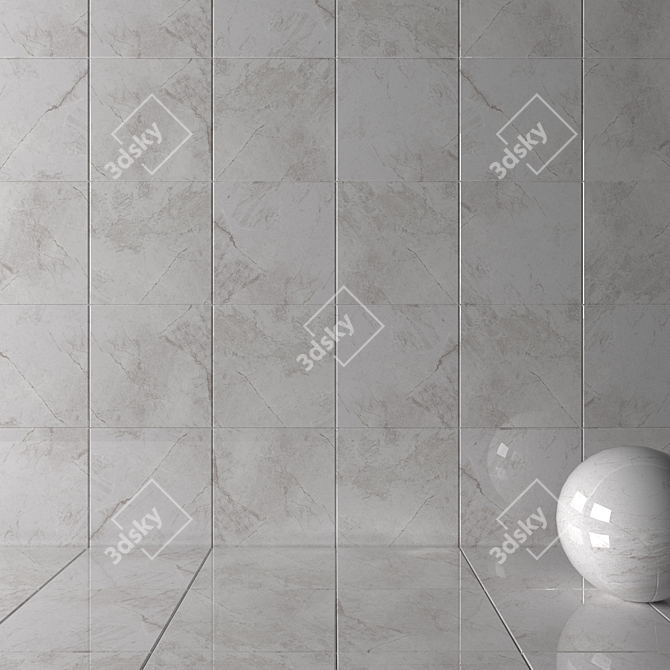 Elegant Malena Ice Wall Tiles 3D model image 3