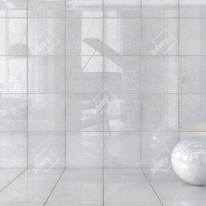 Elegant Perona Frey Wall Tiles 3D model image 1
