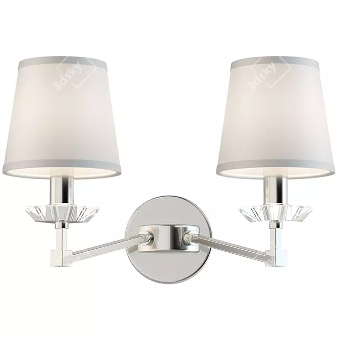 Maytoni Beira Wall Lamp: Classic Design, Nickel Finish 3D model image 1