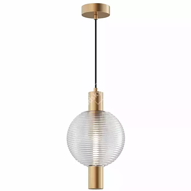 Maytoni Rueca Pendant Lamp in Brass  3D model image 1