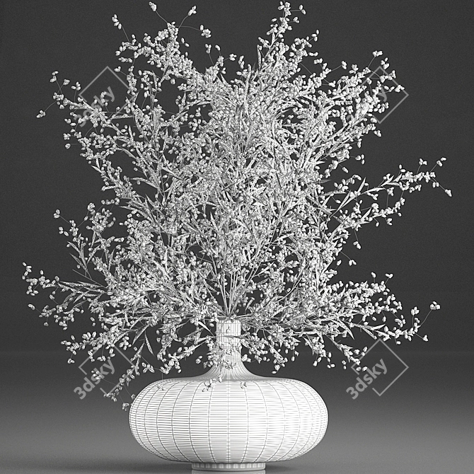 Title: Berry Bliss Bouquet - Elegant Decorative Branches & Berries 3D model image 5