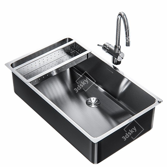 BLANCO CLARON 700-IF: Premium Stainless Steel Undermount Sink 3D model image 1