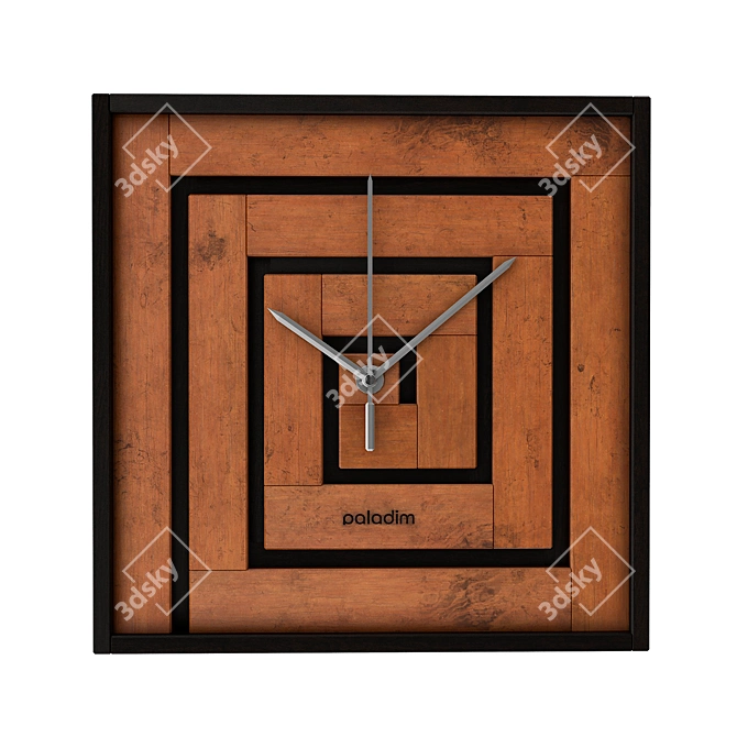 Quadruple Chic Wall Clock Set 3D model image 2