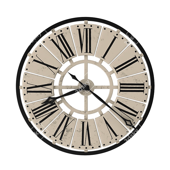 Quadruple Chic Wall Clock Set 3D model image 4