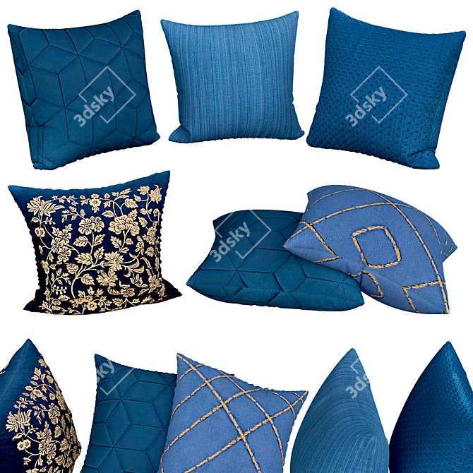 Elegant Cushions for Your Sofa 3D model image 1
