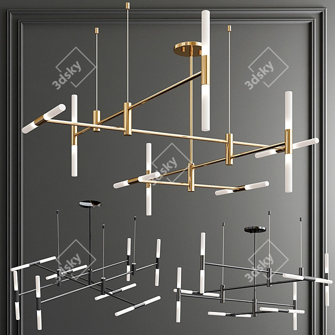 Contemporary Altona & Gap Chandelier 3D model image 3