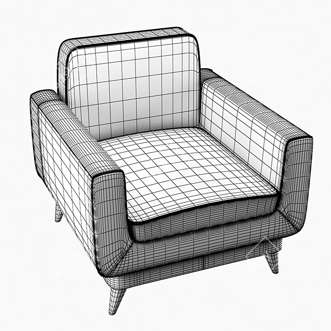 Modern Mk Armchair: 2013 Design 3D model image 4