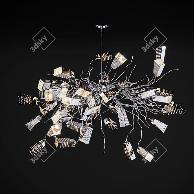 Gourmet Grater Chandelier 3D model image 6