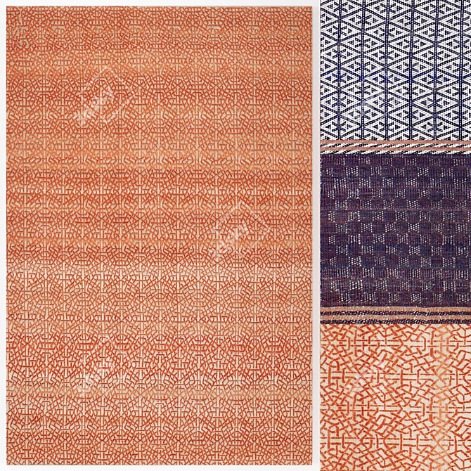 Lila Valadan Geometric Rug Set 3D model image 3