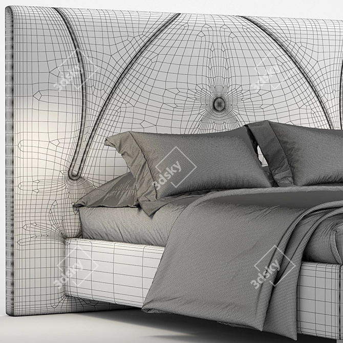 Sleek Dream Designer Bed 3D model image 4