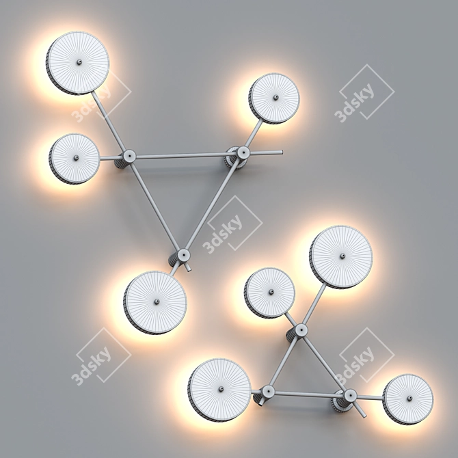 Modern Geometry Wall Sconce 3D model image 4