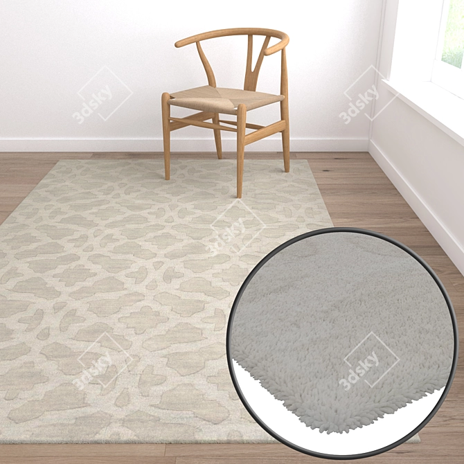 Luxury Rug Set: High-quality Textures, Versatile Usage 3D model image 5