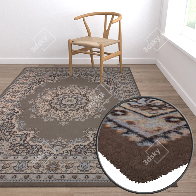 Title: Premium Quality Carpet Set 3D model image 5