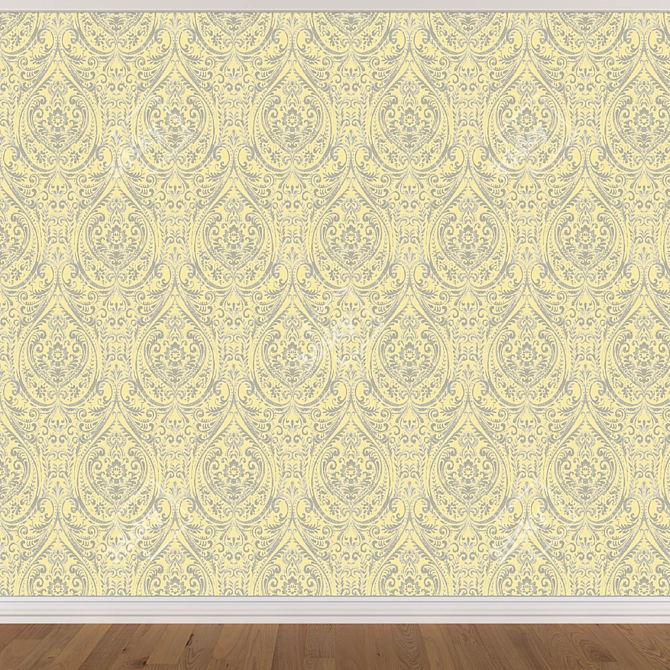 Seamless Wallpaper Set: Versatile 3-Color Collection 3D model image 2