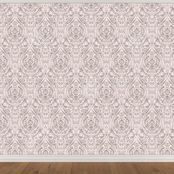 Seamless Wallpaper Set: Versatile 3-Color Collection 3D model image 3