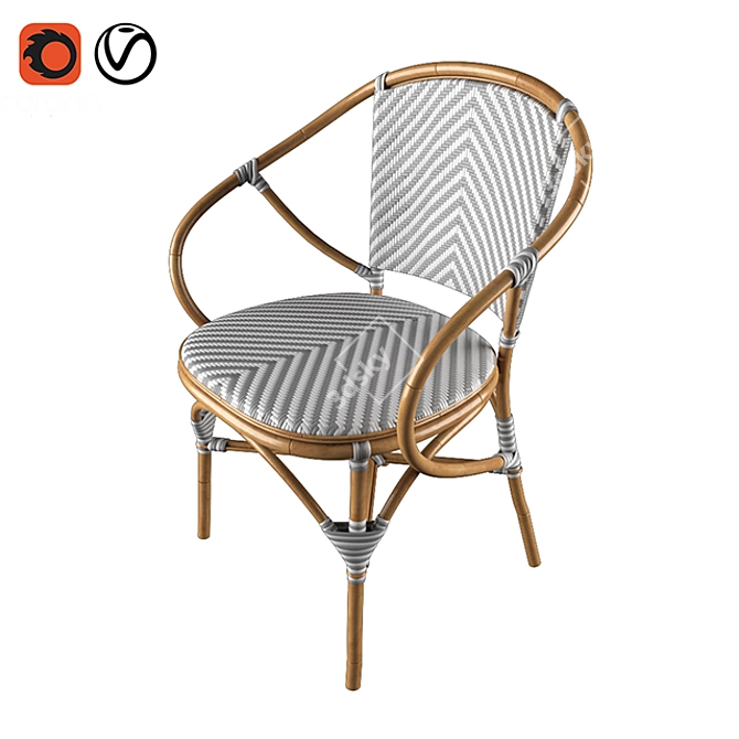 Tropical Pearl Bistro Chair 3D model image 3