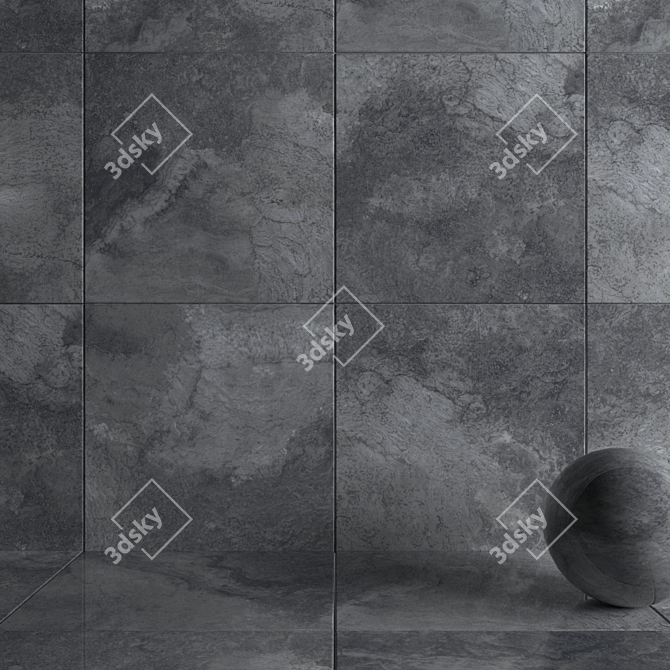 Elegant Bizantino Argento Marble 3D model image 3