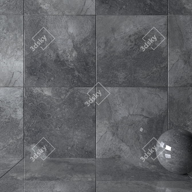 Marble Set: Bizantino Argento Wall Tiles 3D model image 2