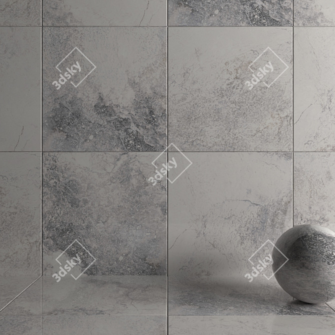 Elegant Bizantino Bianco Marble 3D model image 3