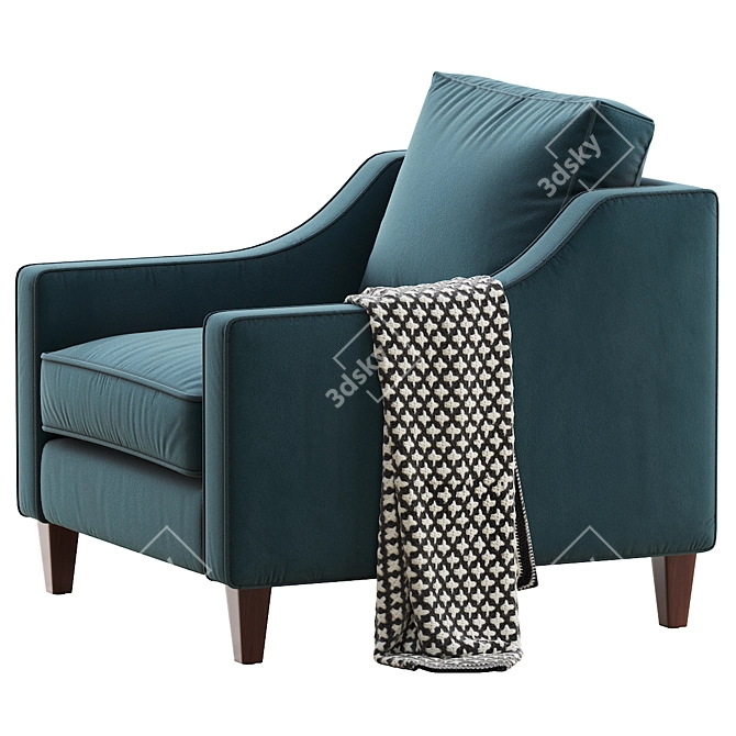 Modern Paidge Chair with Cushions 3D model image 2