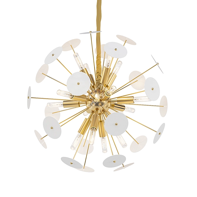 Radiant Orbit White Chandelier 3D model image 1