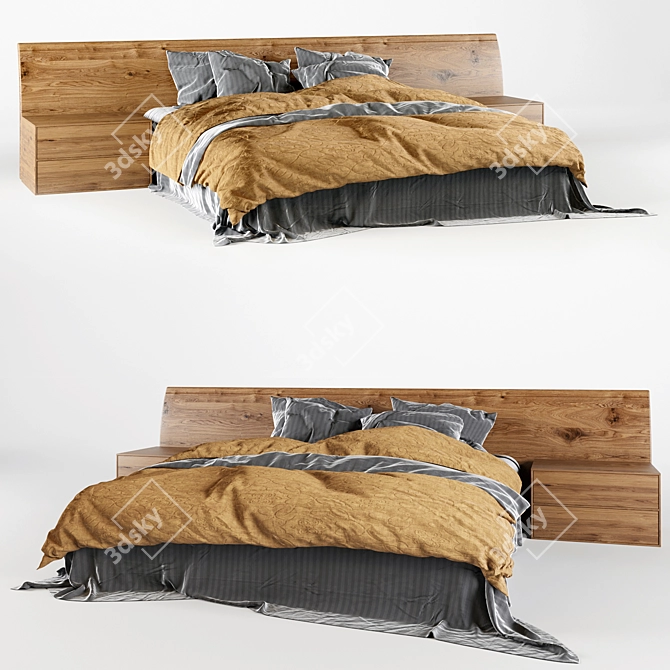 Vortex Bed: Modern Comfort in Motion 3D model image 1