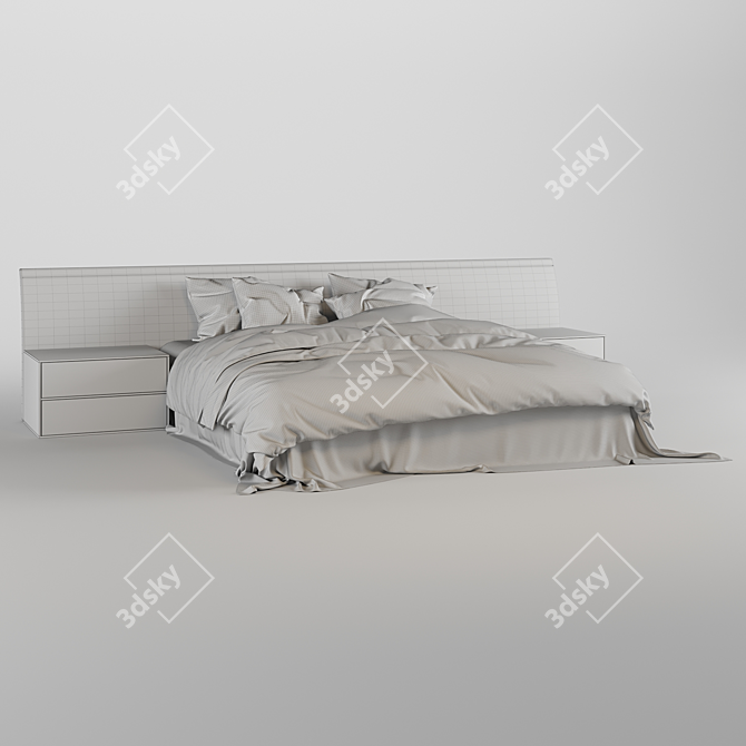 Vortex Bed: Modern Comfort in Motion 3D model image 2