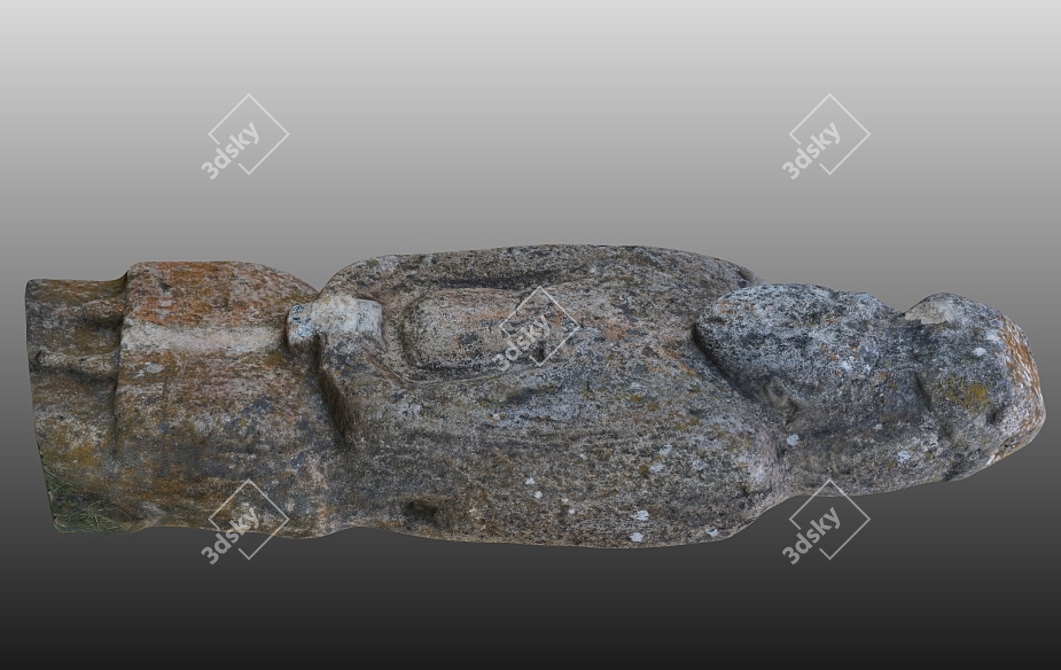 Polovtsian Statue: Ancient Sacred Artifacts | Medieval Stone Figurines 3D model image 5