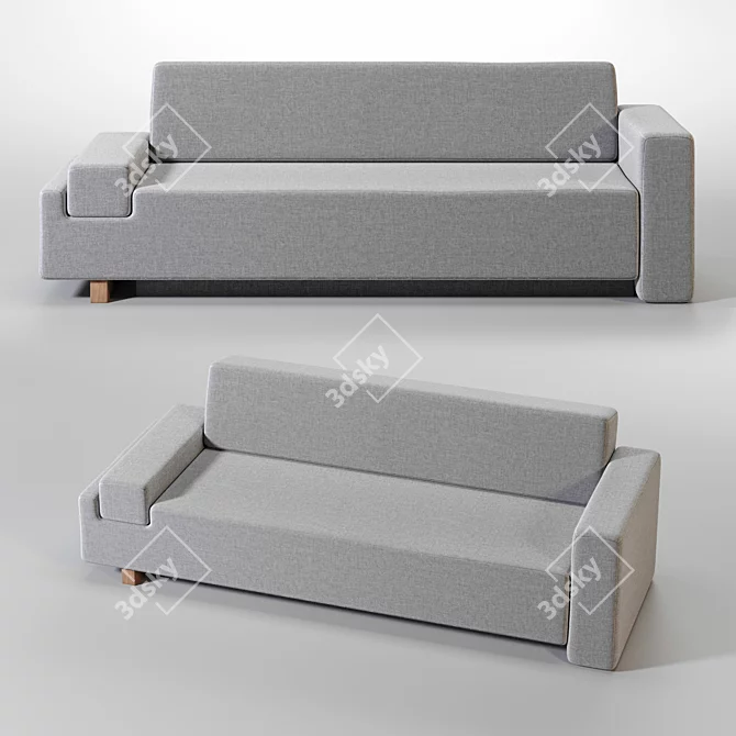 Rotatable Upside Down Couch 3D model image 1