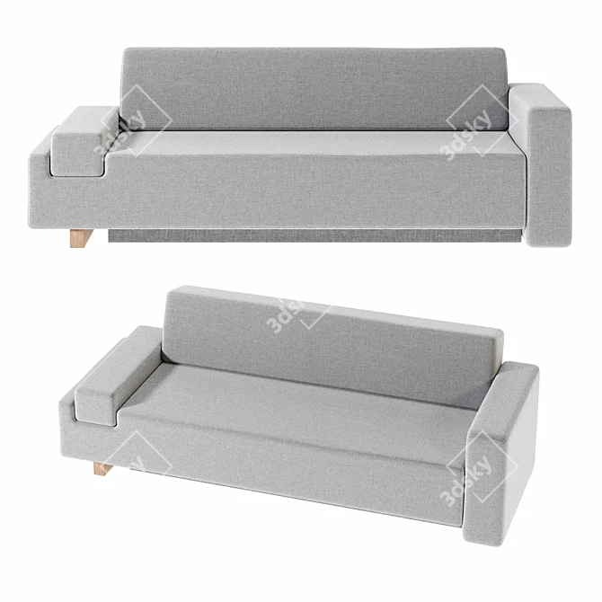 Rotatable Upside Down Couch 3D model image 6