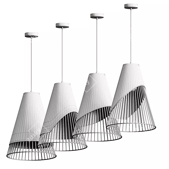 Title: Conic Section Pendant Lamp 3D model image 3