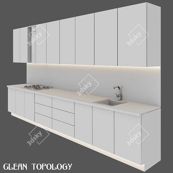 Versatile Kitchen006 - 3D Model & Rendering 3D model image 5