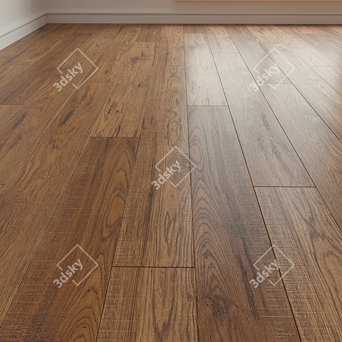 Natural Wood Parquet Laminate 3D model image 1