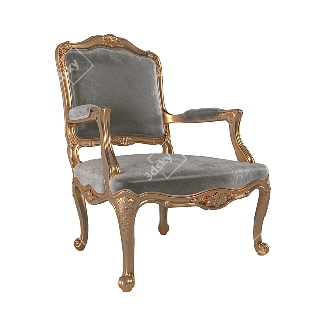 Elegant Bykepi Armchair: Classic Comfort 3D model image 1