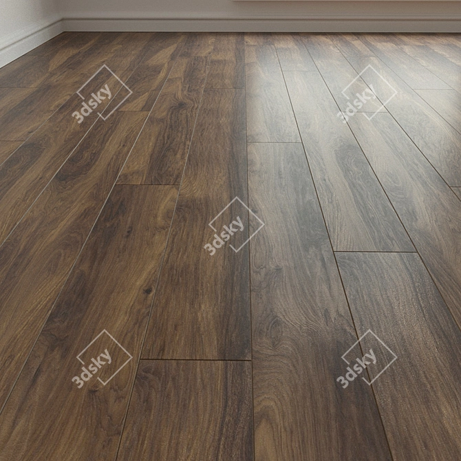 Natural Wood Laminate Parquet 3D model image 1