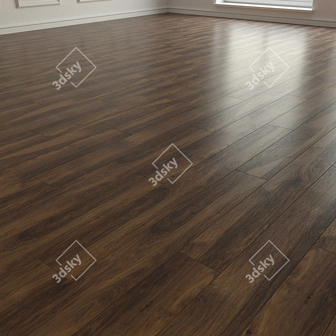 Natural Wood Laminate Parquet 3D model image 2