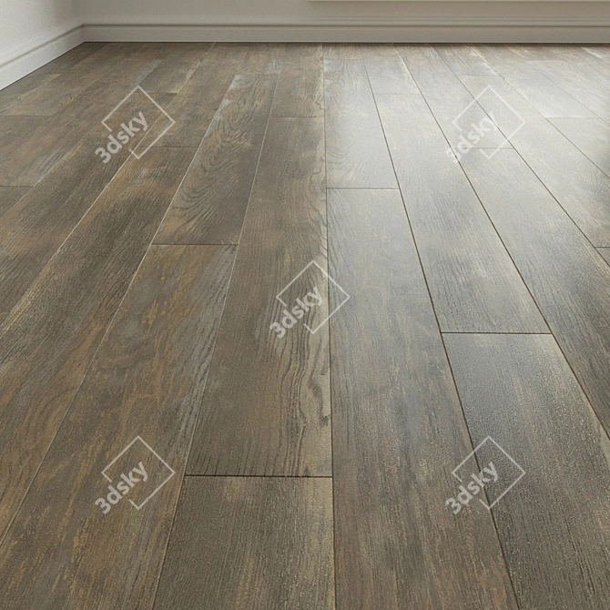 Natural Wood Laminate Parquet 3D model image 1