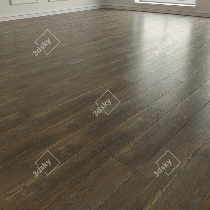 Natural Wood Laminate Parquet 3D model image 2