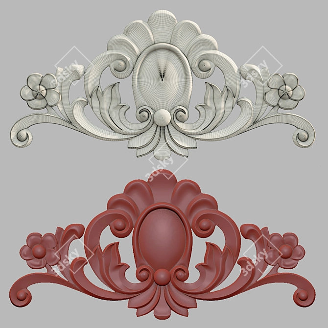 Versatile Decorative Plaster 3D model image 2