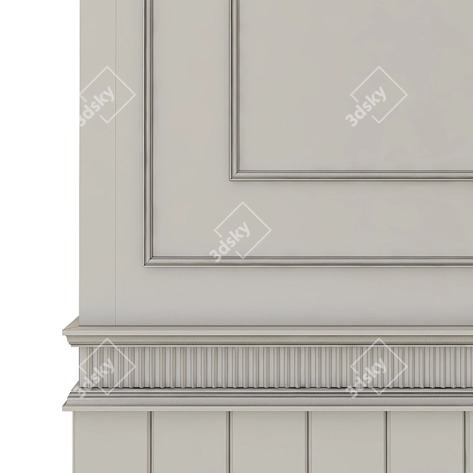 Modern 3D Wall Panel 3D model image 3