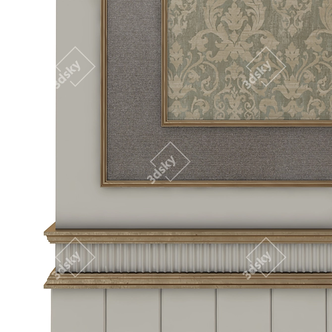 Modern 3D Wall Panel 3D model image 5