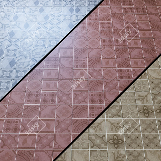 EQUIPE ANTIQVA: Elegant Ceramic Tiles 3D model image 4