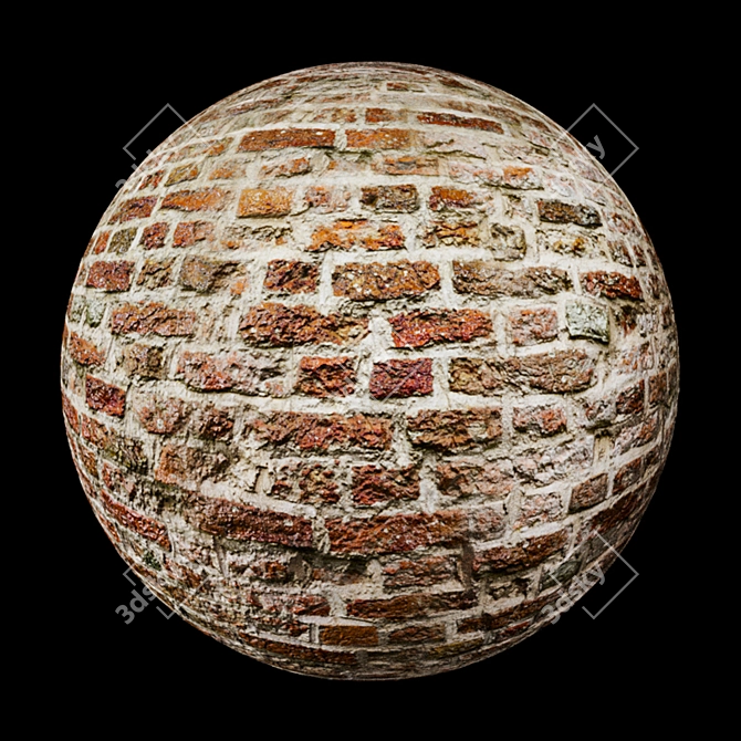 PBR Brick Textured Material 3D model image 5