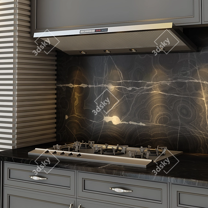 Modern Kitchen Design 3D model image 4