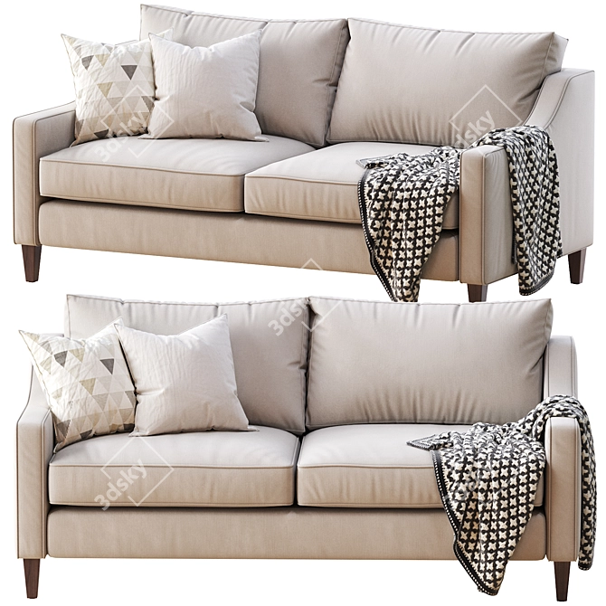 Modern Paidge Sofa: 72.5" Comfort for Two 3D model image 1