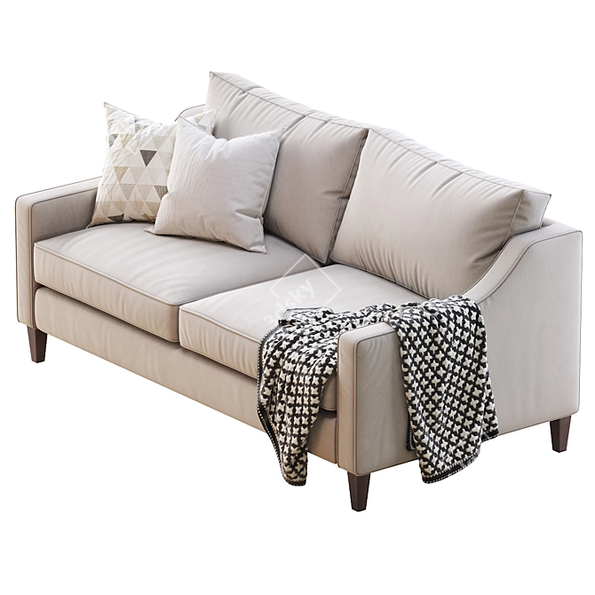 Modern Paidge Sofa: 72.5" Comfort for Two 3D model image 2