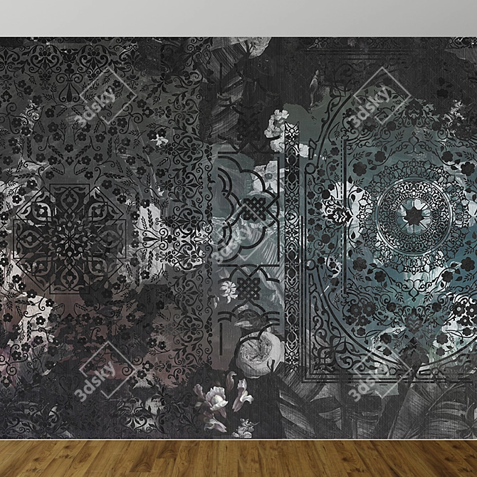 Boho Vibes Wallpaper Set 3D model image 1