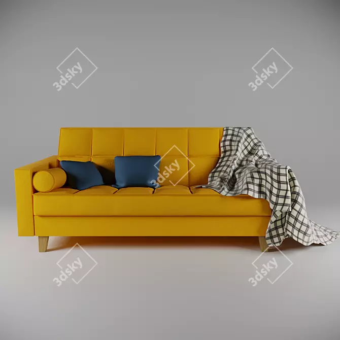 ASKESTA 3-Seater Sofa Bed 3D model image 1