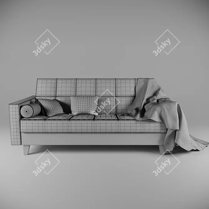 ASKESTA 3-Seater Sofa Bed 3D model image 2